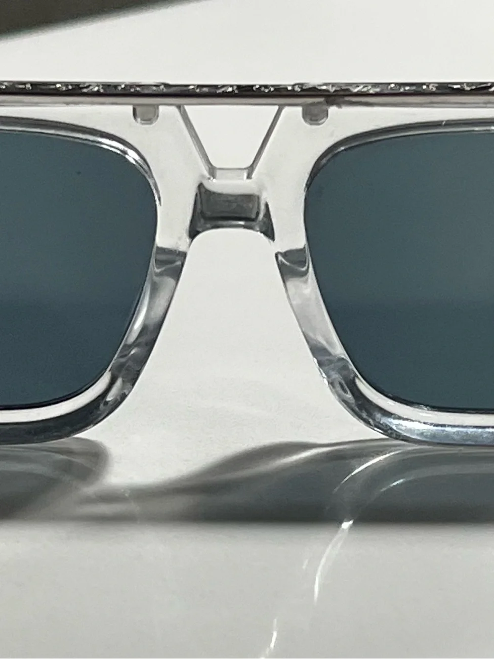 Louis Vuitton Transparent Clear Sunglasses with Dark Lenses